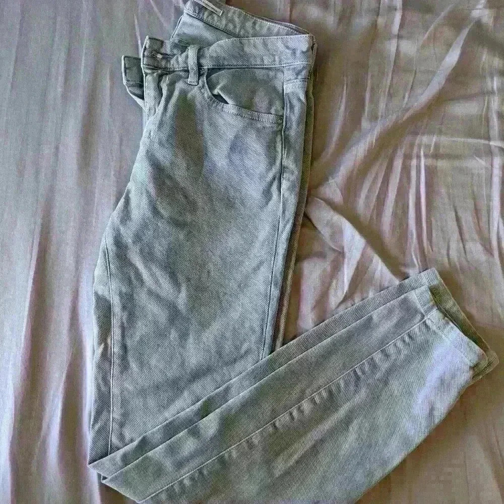 Zara, low-rise jeans, light grey,  size 2